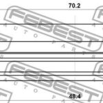 Сальник коробки скоростей 48.4X70.2X10X15.6 FEBEST