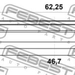Сальник полуоси 46.7X62.25X9.4X16.6 FEBEST