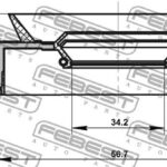 Сальник привода 34.2X56.7X9.2X14.8 FEBEST