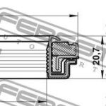 Сальник привода 39.8X75.23X13.45X20.7 FEBEST