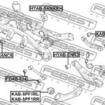 Сайлентблок заднего продольного рычага левый FEBEST KABSPF1RL