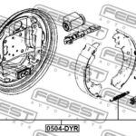 Монтажный комплект барабанных колодок FEBEST 0504DYR