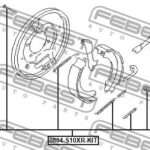 Монтажный комплект барабанных колодок FEBEST