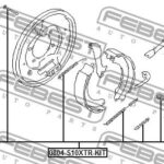 Монтажный комплект барабанных колодок FEBEST