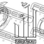 Монтажный комплект барабанных колодок FEBEST