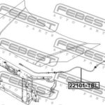 Трос привода открывания замка капота FEBEST