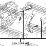 Монтажный комплект барабанных колодок FEBEST