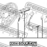 Монтажный комплект барабанных колодок FEBEST