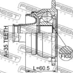 ШРУС КАРДАННОГО ВАЛА ЗАДНИЙ 35X107 SUZUKI GRAND VITARA 07- FEBEST