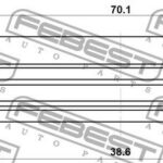 Сальник редуктора заднего моста 38.6X70.1X10.8X12.7 FEBEST