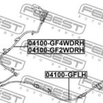 Трос ручного тормоза левый FEBEST