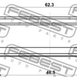 Сальник привода 46.5X62.3X8X8 FEBEST
