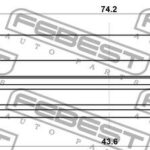 Сальник коробки скоростей 43.6X74.2X11X17.5 FEBEST