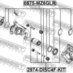 Ремкомплект суппорта тормозного заднего (на одну сторону) FEBEST