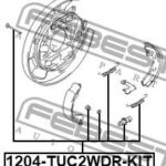 Монтажный комплект барабанных колодок FEBEST