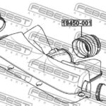 Патрубок фильтра воздушного FEBEST