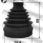 ПЫЛЬНИК ШРУС ВНУТРЕННИЙ КОМПЛЕКТ 76X89X25 HYUNDAI TUCSON 18- FEBEST