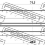 Сальник коробки скоростей 48.6X70.3X7.9X11.7 FEBEST
