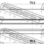Сальник ступичный передний 56.3X75.2X7.4X11.4 FEBEST