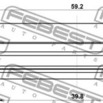 Сальник коробки скоростей 39.8X59.2X9.4X16 FEBEST