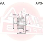 ШКИВ ОБГОННЫЙ ГЕНЕРАТОРА ASVA