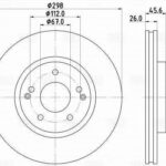Диск торм. для а/м SsangYong Actyon (10-) перед. d=298 (DF 170103) TRIALLI