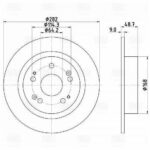Диск торм. для а/м Honda Accord (08-) зад. d=282 (DF 230106) TRIALLI