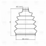 Пыльник ШРУСа для а/м Fiat Ducato III (06-) (наруж.компл: хомуты/смазка) (TPEE) (FG 1601) TRIALLI