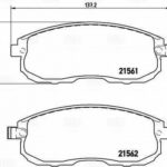 Колодки торм. для а/м Nissan Juke (10-)/Teana (03-)/Tiida (04-) диск. перед. (PF 4308) TRIALLI