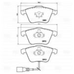 Колодки торм. для а/м Audi A3 (03-)/Skoda Superb (08-) диск. перед. (в компл. с датчиком) (PF 4379) TRIALLI