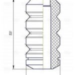 Буфер (отбойник) для а/м Лада 2170-2172 Priora/2190-2192 Granta/Kalina II (перед. стойки 1 шт TRIALLI