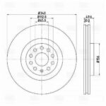 Диск торм. для а/м Skoda Octavia A7 (13-)/VW Golf VII (12-) перед. d=340 (DF 180130) TRIALLI