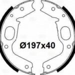 Колодки торм. для а/м Mitsubishi Pajero II (90-)/Pajero Sport (08-) барабан. ст. торм. 197x40 (GF 46 TRIALLI