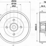 Барабан торм. для а/м Renault Logan (04-) с подшипником (а/м с ABS) d=203 (TF 051336) TRIALLI
