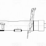 Амортизатор для а/м Ford Focus III (11-) после 09.14 г.в. (стойка) перед. прав. (AG 10394) TRIALLI