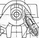Суппорт торм. для а/м Hyundai Accent (05-)/Kia Rio II (05-) зад. лев. d=31мм (CF 084717) TRIALLI