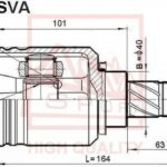 ШРУС ВНУТРЕННИЙ NISSAN ALMERA 25x23x40 ASVA