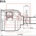 ШРУС ВНУТРЕННИЙ LANCER 25x30x41 ASVA