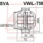 ШРУС ВНУТРЕННИЙ ЛЕВЫЙ 28x108 ASVA