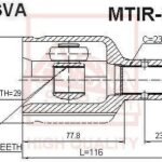 ШРУС ВНУТРЕННИЙ ПРАВЫЙ CARISMA 23x29x36 ASVA MTIRDA1