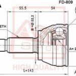 ШРУС НАРУЖНЫЙ FUSION/FOCUS 25x21x53 ASVA