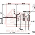 ШРУС НАРУЖНЫЙ SEPHIA/ SHUMA 28x22x56 ASVA