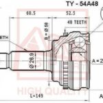 ШРУС НАРУЖНЫЙ TOYOTA COROLLA/RAV4 26x23x58 ASVA