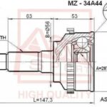 ШРУС НАРУЖНЫЙ 28x56x26 ASVA