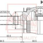 ШРУС НАРУЖНЫЙ HYUNDAI MATRIX 25x30x50 ASVA