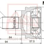 ШРУС НАРУЖНЫЙ MITSUBISHI LANCER 28x30x59 ASVA