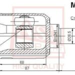 ШРУС ВНУТРЕННИЙ ПРАВЫЙ LANCER 25x29x41 ASVA