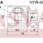 ШРУС ВНУТРЕННИЙ ПРАВЫЙ IX35/TUCSON 26x24x44 ASVA