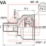 ШРУС НАРУЖНЫЙ MAZDA 3 36x22x55 ASVA