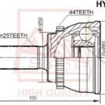 ШРУС НАРУЖНЫЙ ELANTRA/MATRIX 25x23x50 ASVA